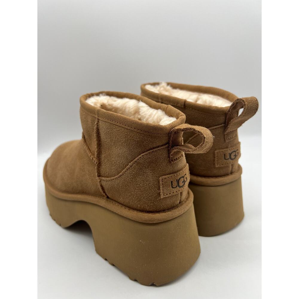 UGG Classic Ultra Mini New Heights Boot Chestnut 1158311 Women's Size 9 New - Picture 8 of 16